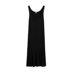 Totême Fluted hem dress in Black - Dresses - Scandinavian Minimalist Luxury at Coveti