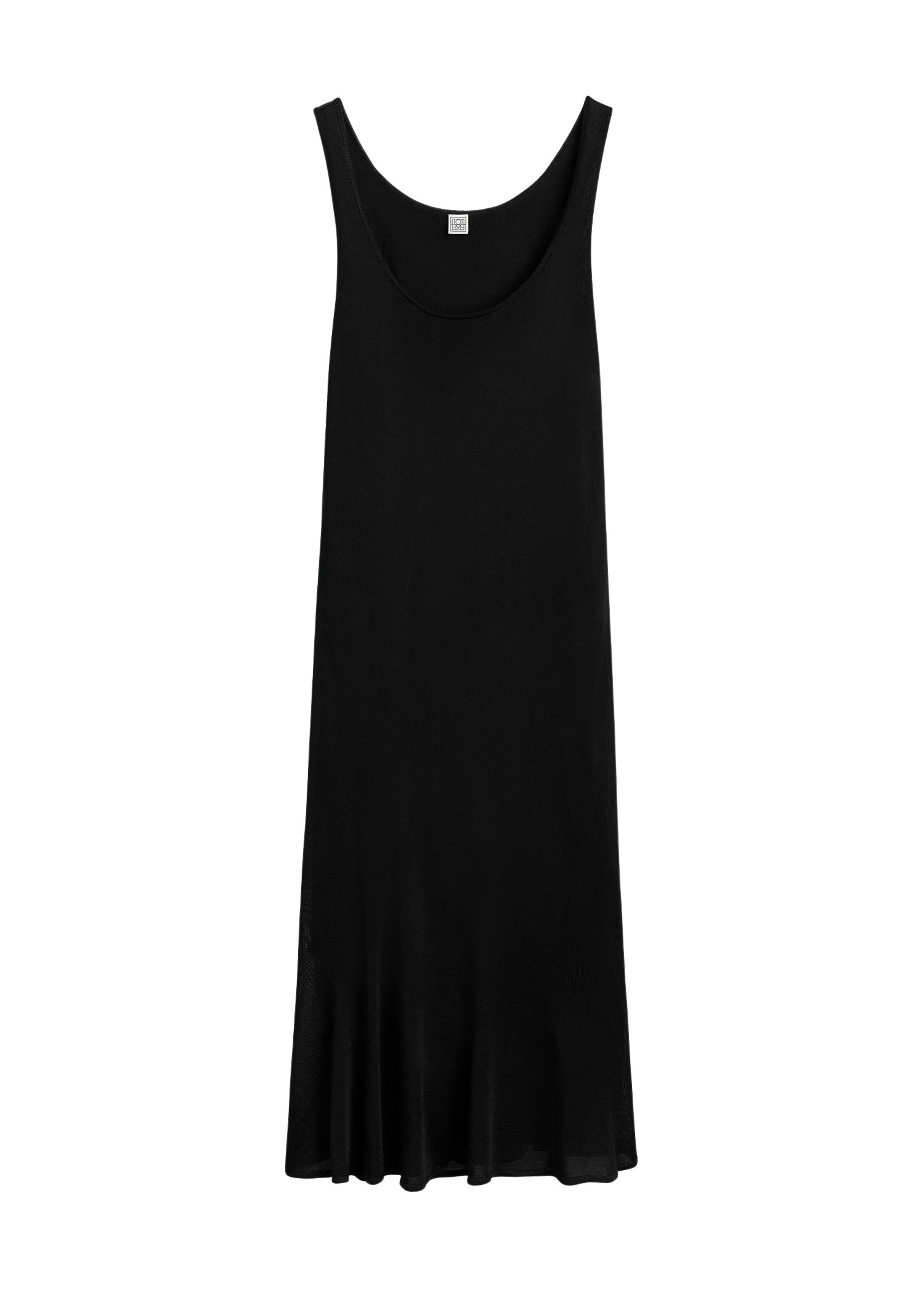 Totême Fluted hem dress in Black - Dresses - Scandinavian Minimalist Luxury at Coveti