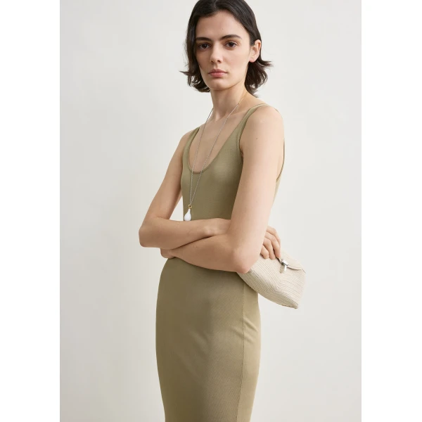 Totême Fluted hem dress in Desert - Dresses - Scandinavian Minimalist Luxury at Coveti