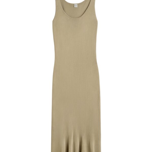 Totême Fluted hem dress in Desert - Dresses - Scandinavian Minimalist Luxury at Coveti
