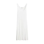 Totême Fluted hem dress in Optic white - Dresses - Scandinavian Minimalist Luxury at Coveti