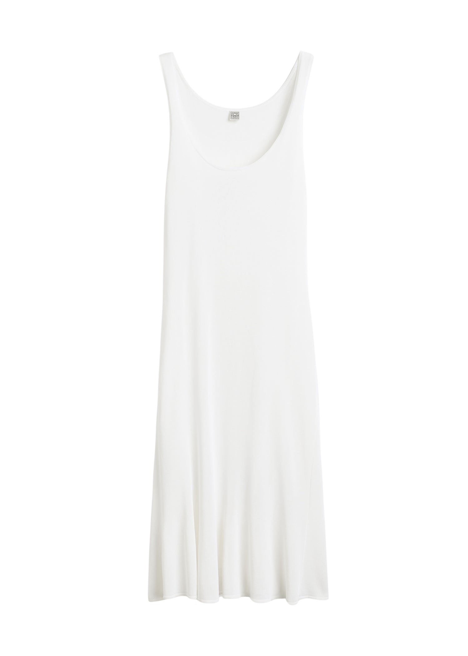 Totême Fluted hem dress in Optic white - Dresses - Scandinavian Minimalist Luxury at Coveti
