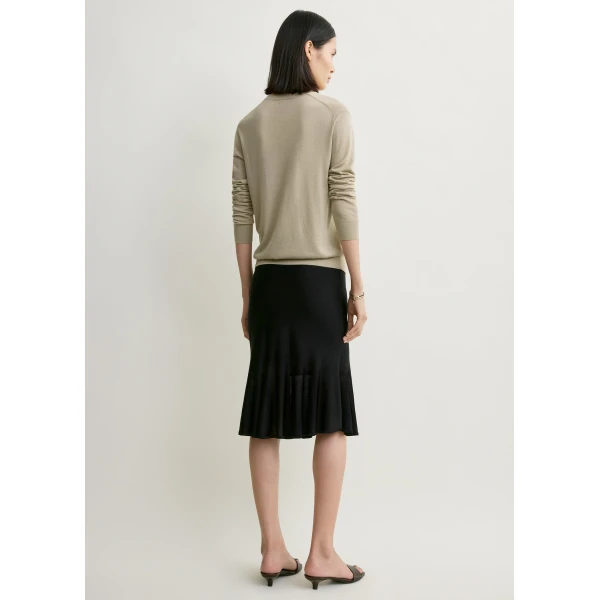 Totême Fluted knit skirt in Black - Skirts - Scandinavian Minimalist Luxury at Coveti