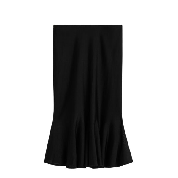 Totême Fluted knit skirt in Black - Skirts - Scandinavian Minimalist Luxury at Coveti