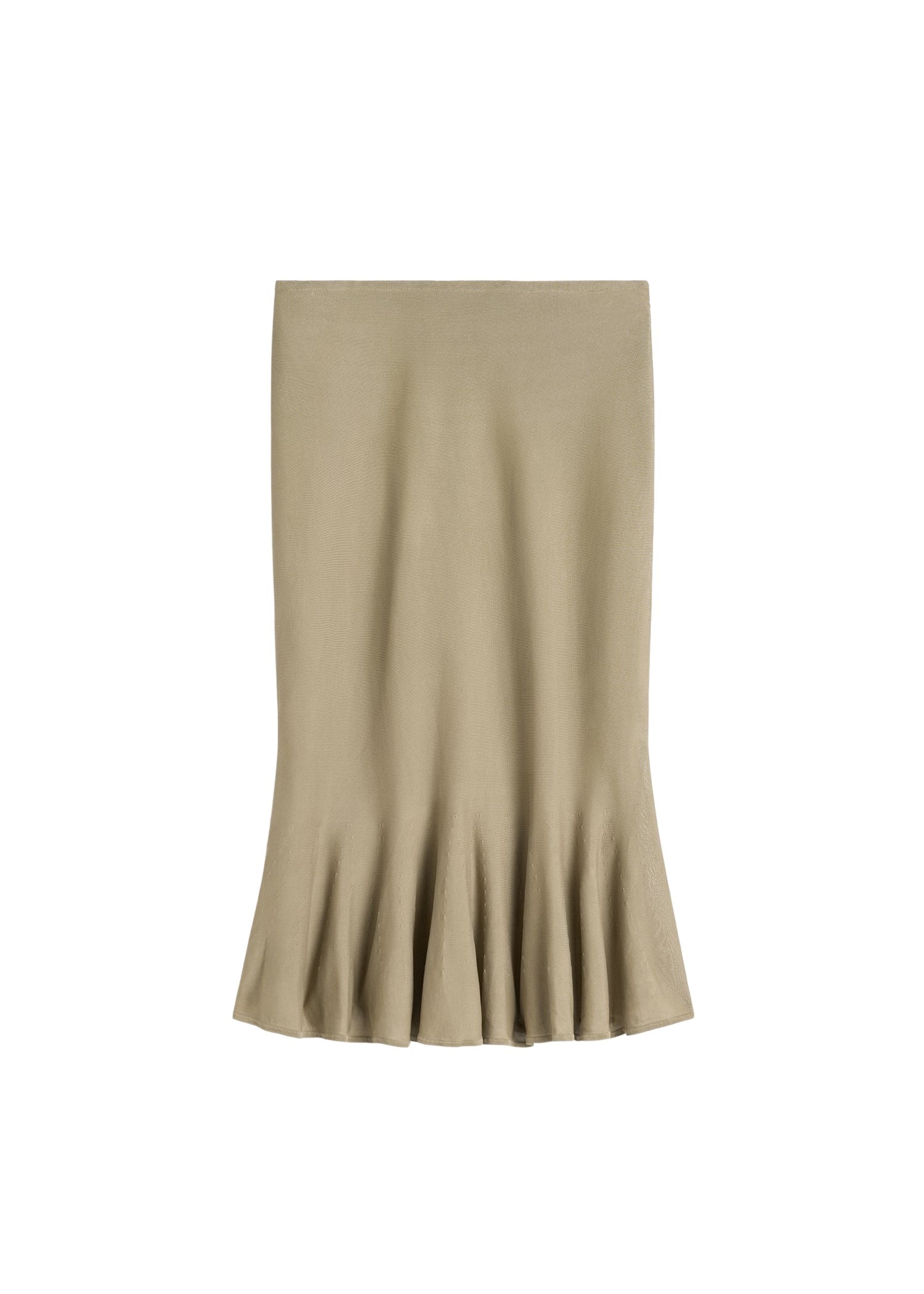 Totême Fluted knit skirt in Desert - Skirts - Scandinavian Minimalist Luxury at Coveti