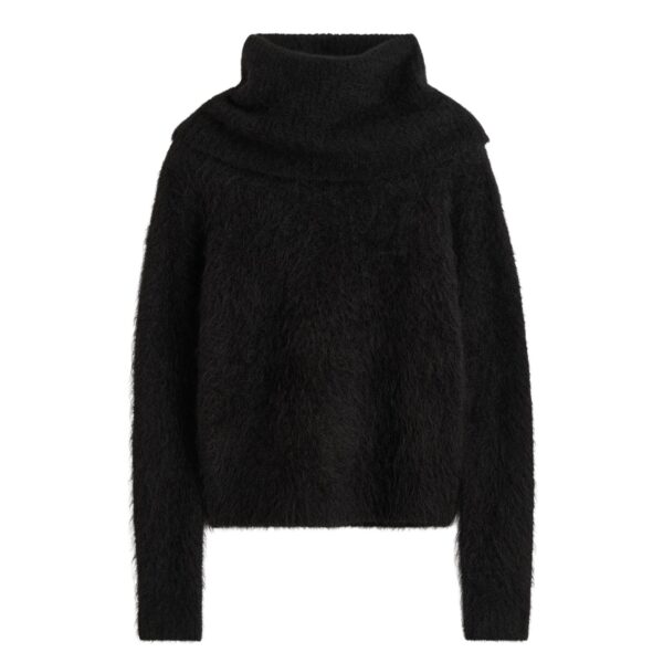 Totême Funnel alpaca-blend knit in Black - Knitwear - Scandinavian Minimalist Luxury at Coveti