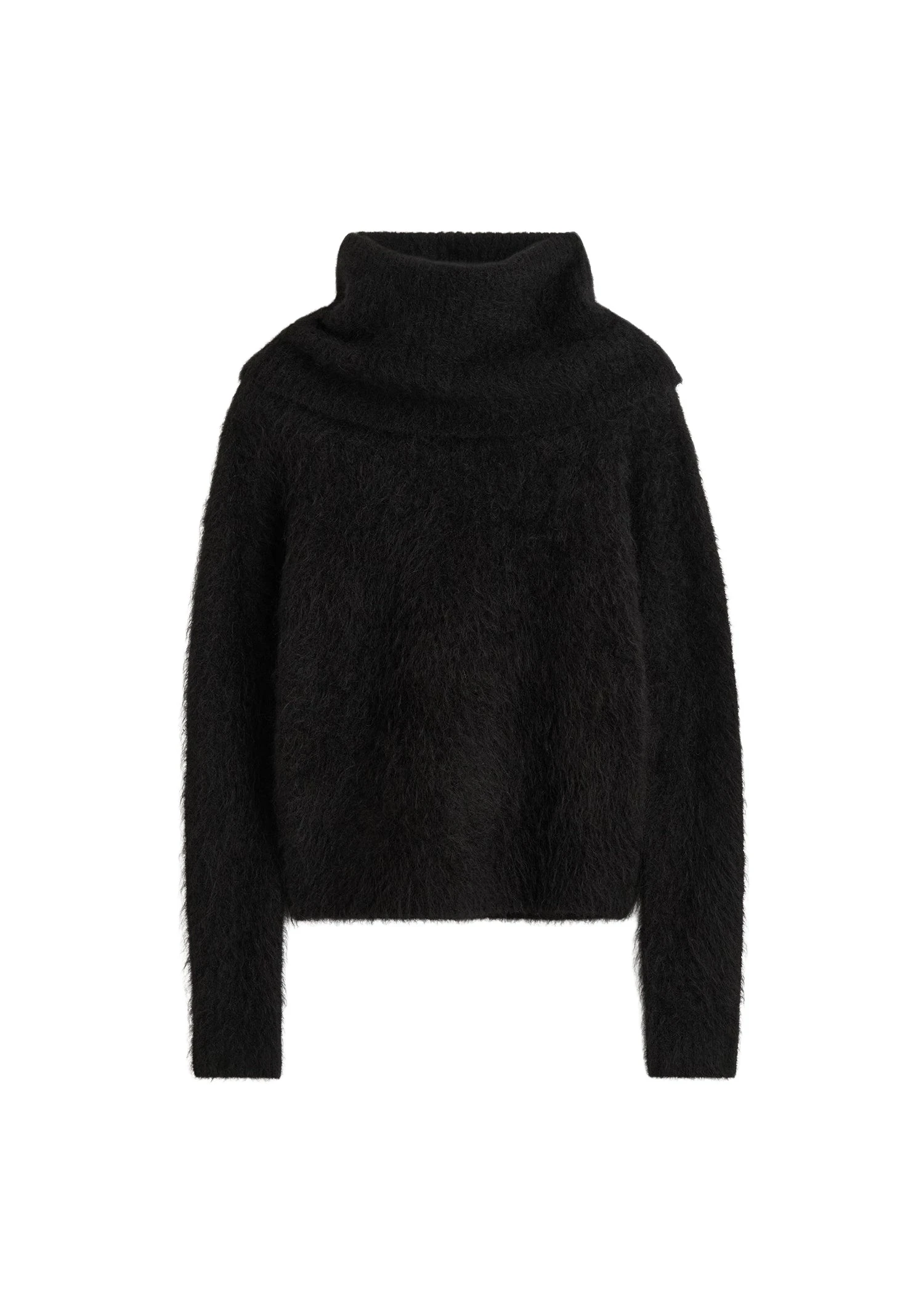 Toteme-Funnel-alpaca-blend-knit-in-Black61449_nobg Totême Funnel alpaca-blend knit in Black - Knitwear - Scandinavian Minimalist Luxury at Coveti