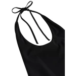 Totême Halter tie swimsuit in Black - Beachwear - Scandinavian Minimalist Luxury at Coveti