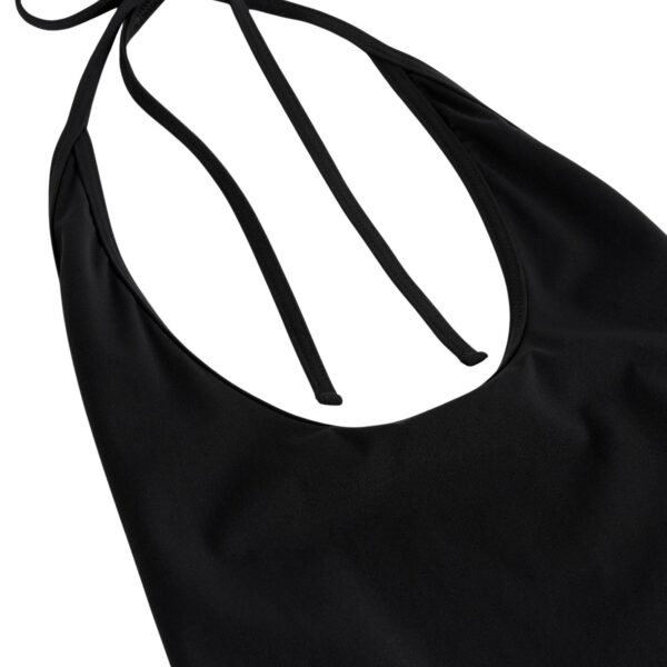 Totême Halter tie swimsuit in Black - Beachwear - Scandinavian Minimalist Luxury at Coveti
