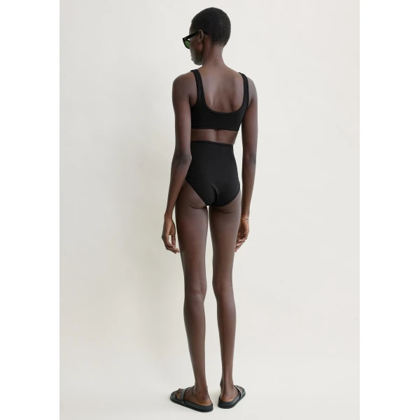 Totême High bikini bottoms in Black - Beachwear - Scandinavian Minimalist Luxury at Coveti