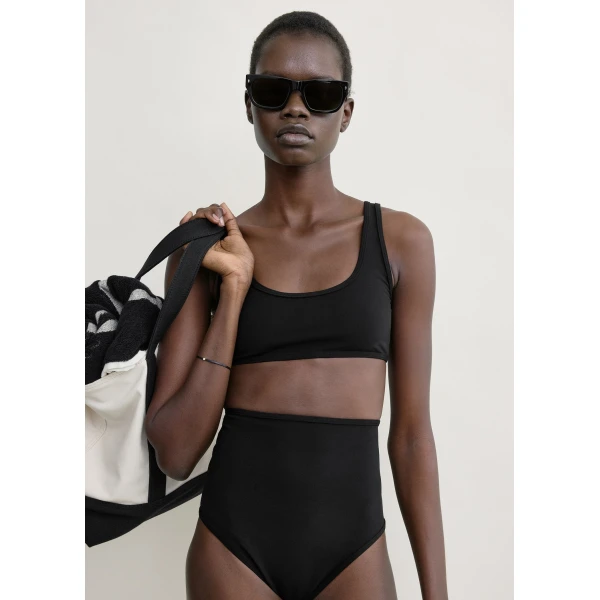 Totême High bikini bottoms in Black - Beachwear - Scandinavian Minimalist Luxury at Coveti