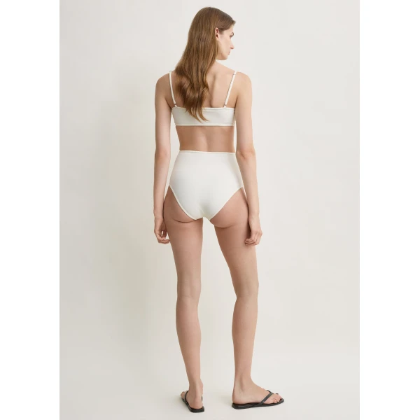Totême High bikini bottoms in Ecru - Beachwear - Scandinavian Minimalist Luxury at Coveti