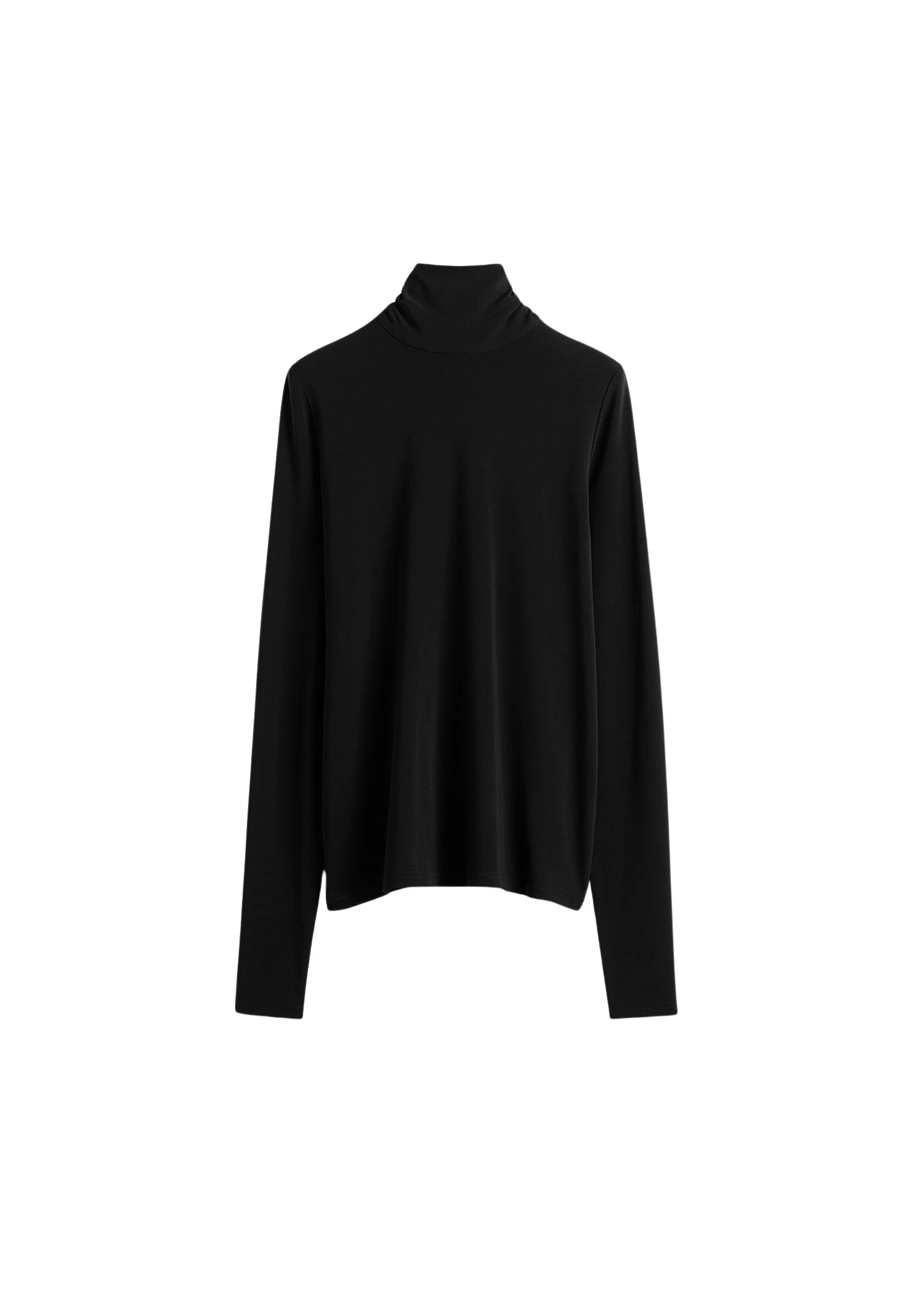 Toteme-High-neck-jersey-top-in-Black83200_nobg Totême High-neck jersey top in Black - Tops - Scandinavian Minimalist Luxury at Coveti