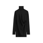 Totême High-neck twist blouse in Black - Tops - Scandinavian Minimalist Luxury at Coveti
