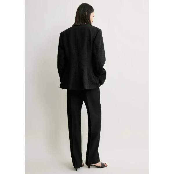Totême Jacquard cotton jacket in Black - Jackets - Scandinavian Minimalist Luxury at Coveti