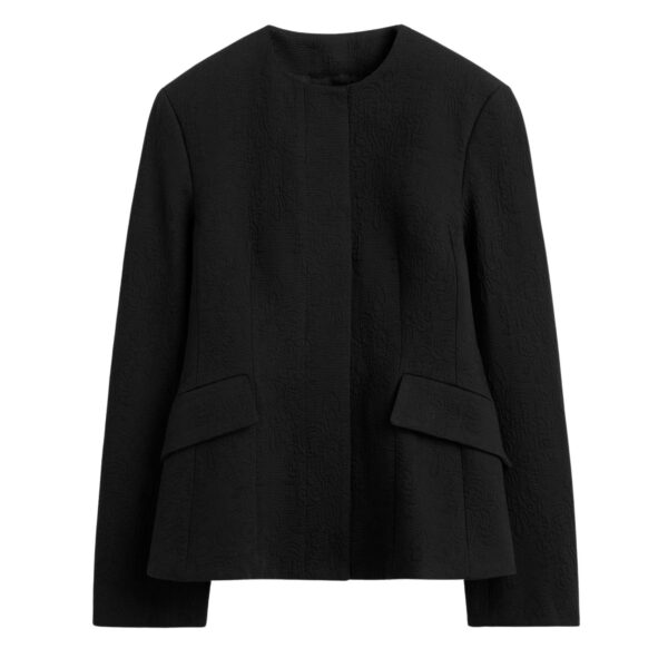 Totême Jacquard cotton jacket in Black - Jackets - Scandinavian Minimalist Luxury at Coveti