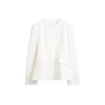 Totême Jacquard cotton jacket in Optic white - Jackets - Scandinavian Minimalist Luxury at Coveti