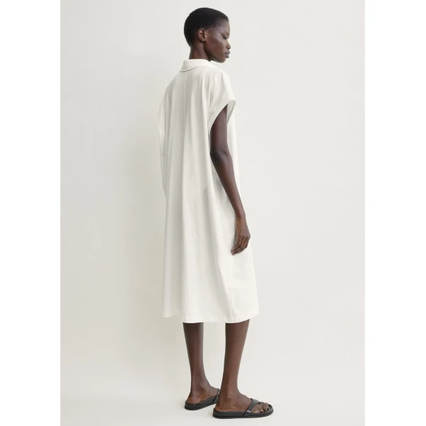 Totême Jersey shirtdress in Off-white - Dresses - Scandinavian Minimalist Luxury at Coveti