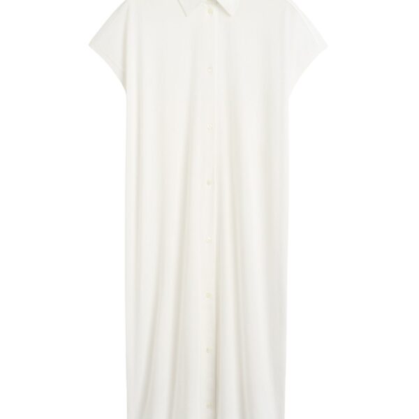 Totême Jersey shirtdress in Off-white - Dresses - Scandinavian Minimalist Luxury at Coveti