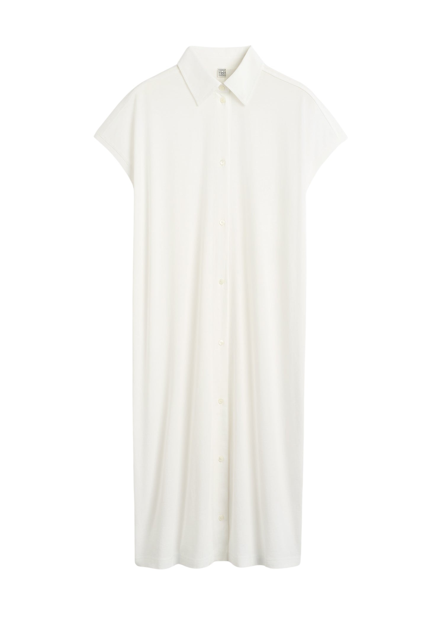 Totême Jersey shirtdress in Off-white - Dresses - Scandinavian Minimalist Luxury at Coveti