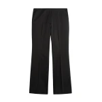 Totême Kick flare raw-edge trousers in Black - Pants - Scandinavian Minimalist Luxury at Coveti
