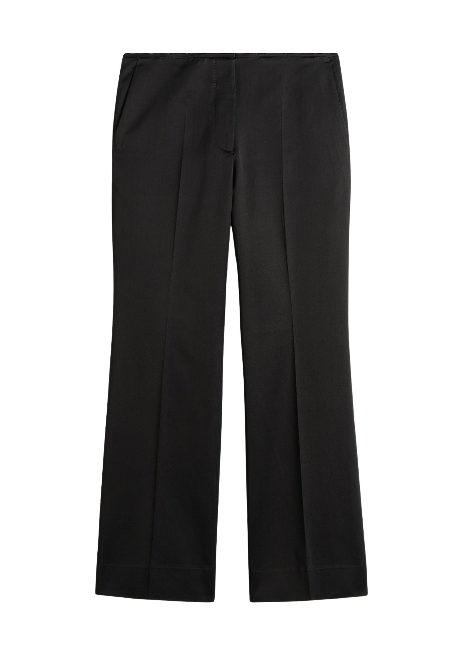 Toteme Kick flare raw-edge trousers in Black