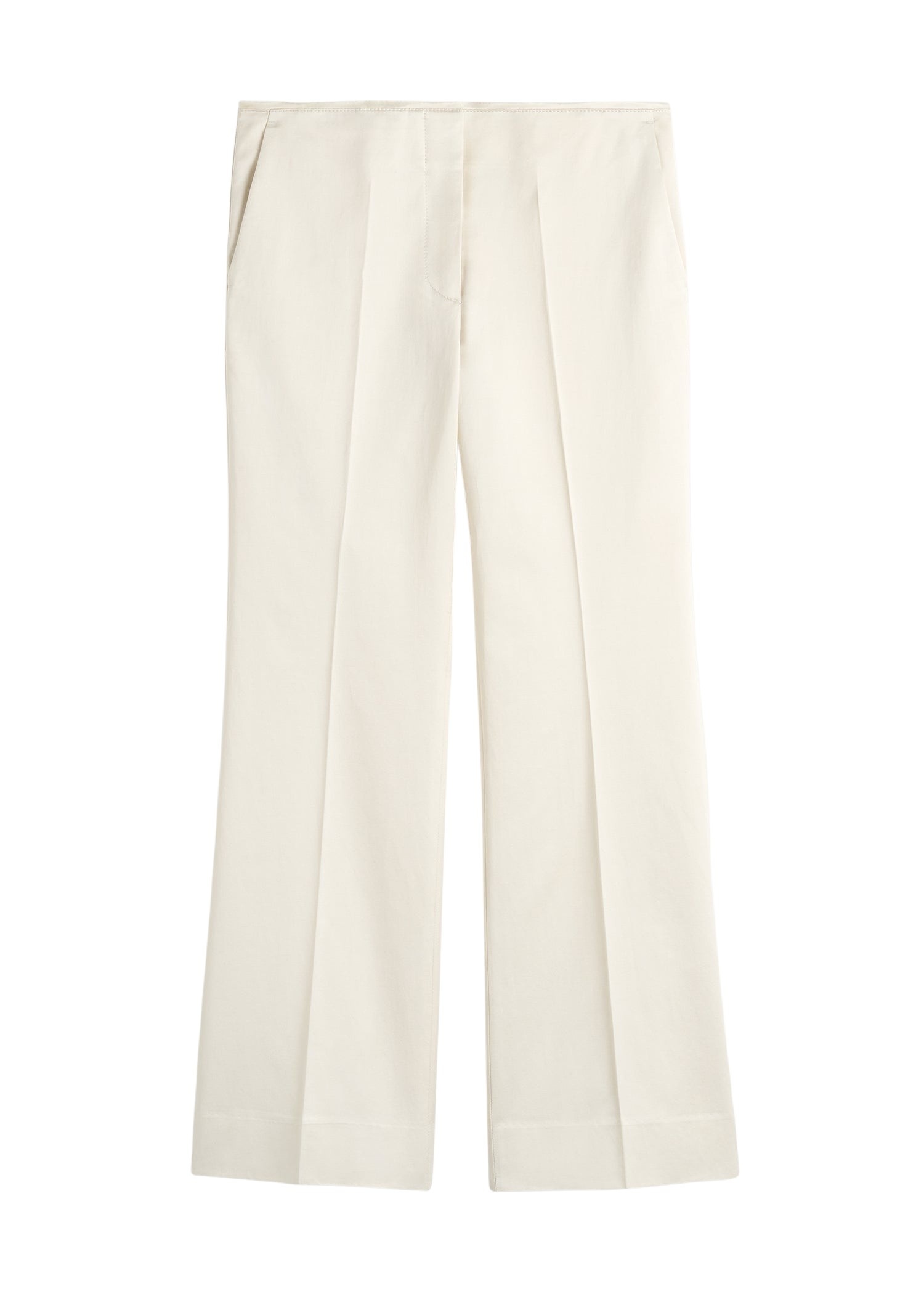 Toteme Kick flare raw-edge trousers in Stone