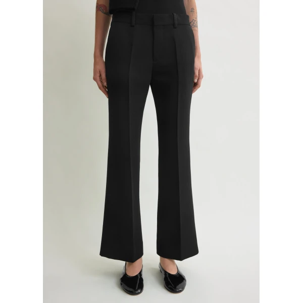 Totême Kick flare trousers in Black - Pants - Scandinavian Minimalist Luxury at Coveti