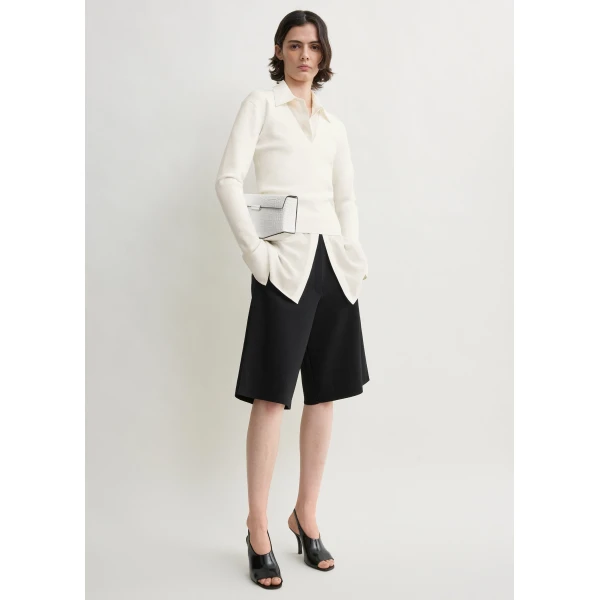 Totême Knit shorts in Black - Shorts - Scandinavian Minimalist Luxury at Coveti