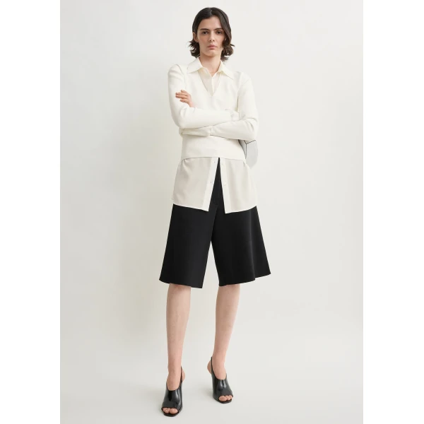 Totême Knit shorts in Black - Shorts - Scandinavian Minimalist Luxury at Coveti