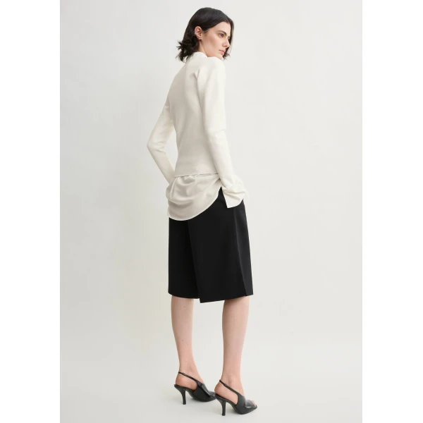 Totême Knit shorts in Black - Shorts - Scandinavian Minimalist Luxury at Coveti