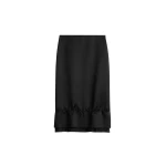 Totême Layered satin skirt in Black - Skirts - Scandinavian Minimalist Luxury at Coveti