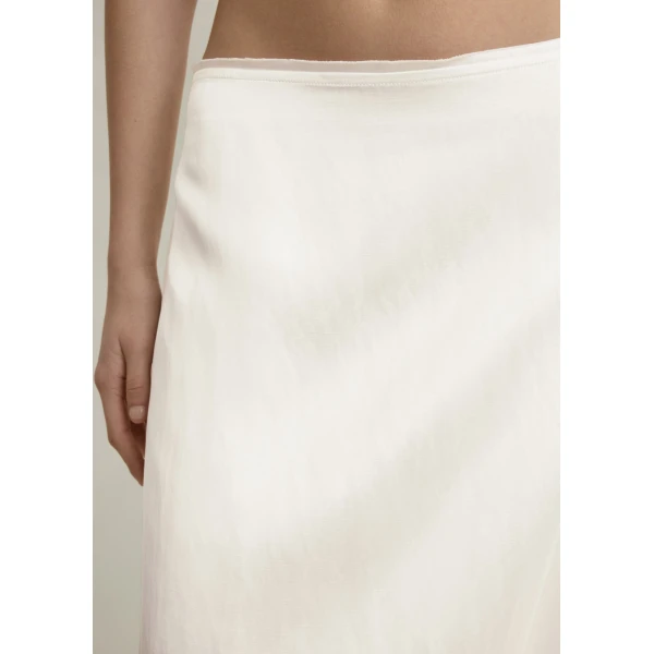 Totême Layered satin skirt in White - Skirts - Scandinavian Minimalist Luxury at Coveti