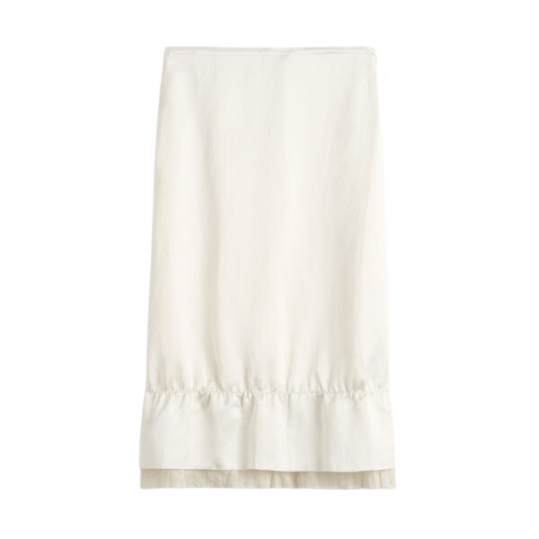 Totême Layered satin skirt in White - Skirts - Scandinavian Minimalist Luxury at Coveti