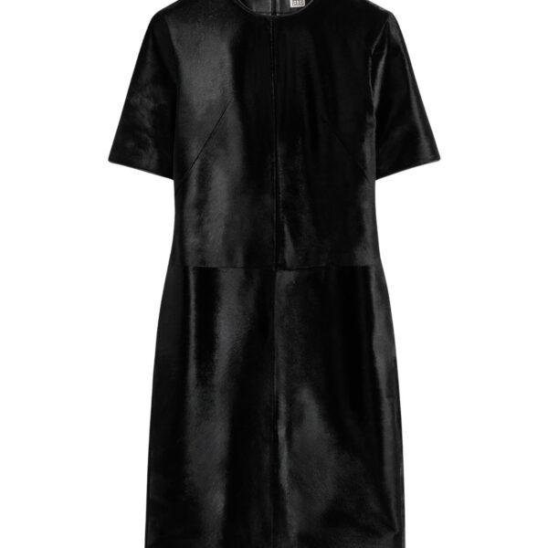 Totême Leather dress in Black - Dresses - Scandinavian Minimalist Luxury at Coveti