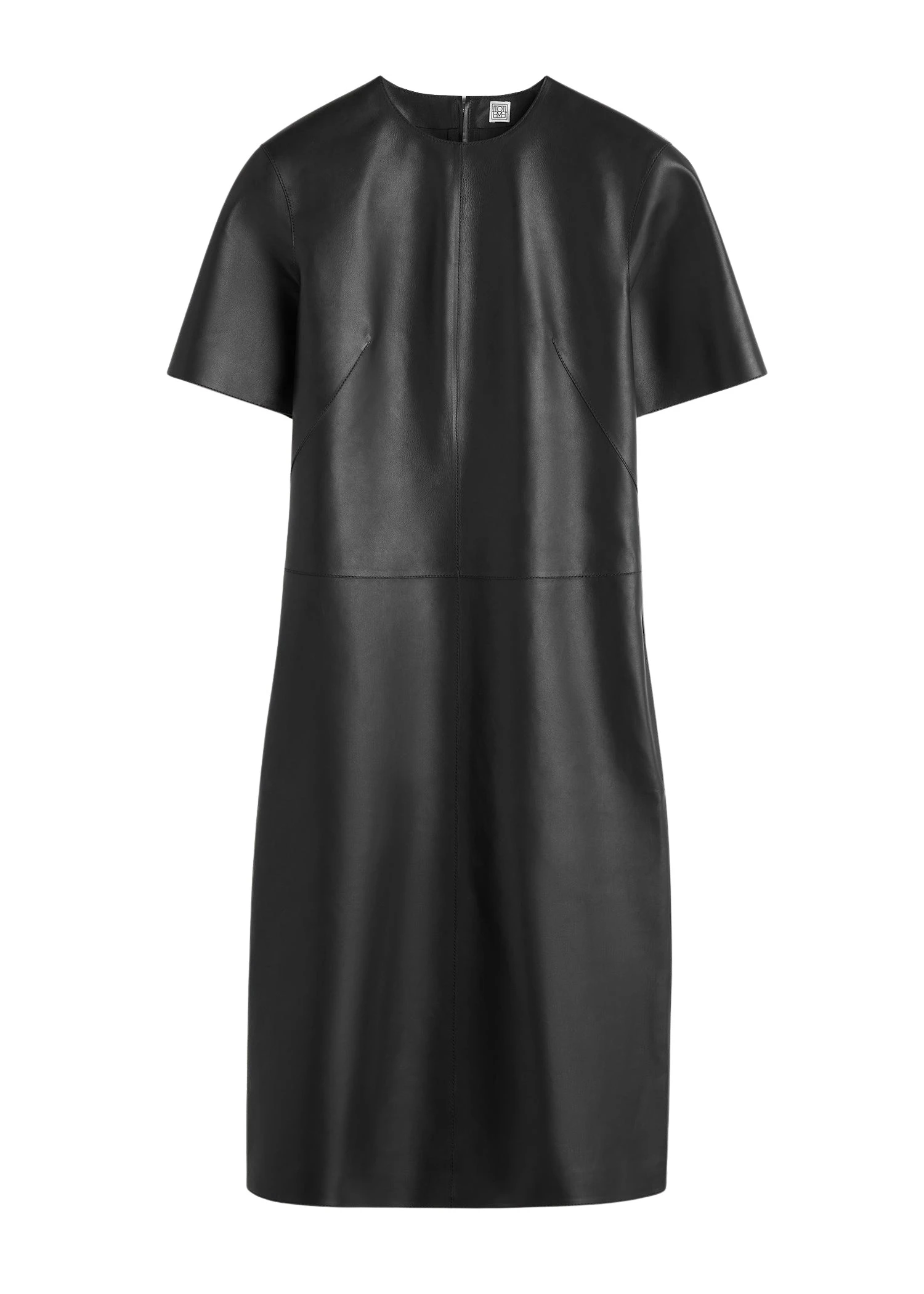 Toteme-Leather-tee-dress-in-Black68784_nobg Totême Leather tee dress in Black - Dresses - Scandinavian Minimalist Luxury at Coveti