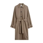 Totême Light spring trench in Hazel - Coats - Scandinavian Minimalist Luxury at Coveti