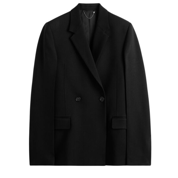 Totême Long boxy blazer in Black - Jackets - Scandinavian Minimalist Luxury at Coveti