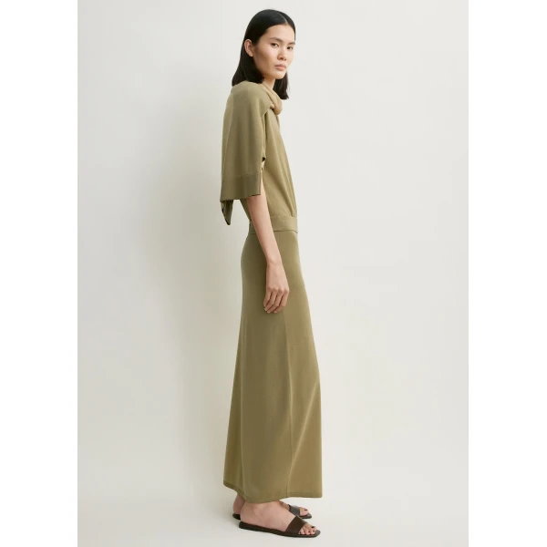 Totême Long knit skirt in Desert - Skirts - Scandinavian Minimalist Luxury at Coveti