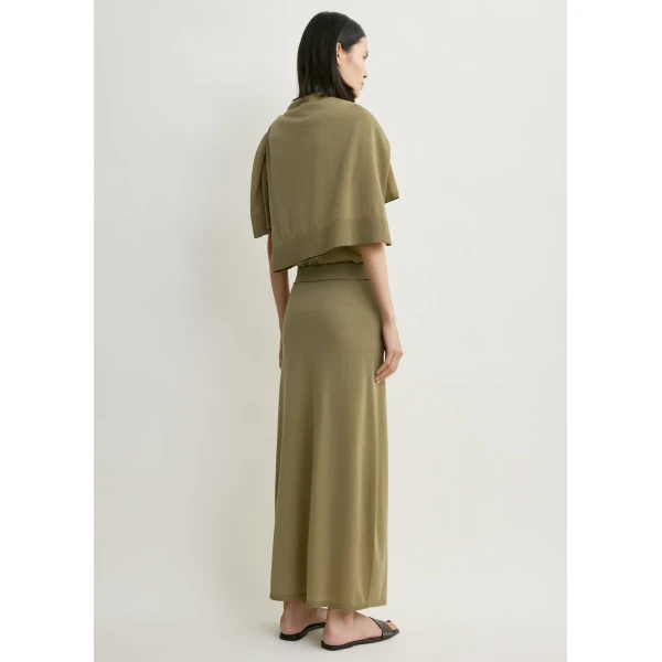 Totême Long knit skirt in Desert - Skirts - Scandinavian Minimalist Luxury at Coveti