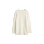 Totême Long open weave knit in Off-white - Knitwear - Scandinavian Minimalist Luxury at Coveti
