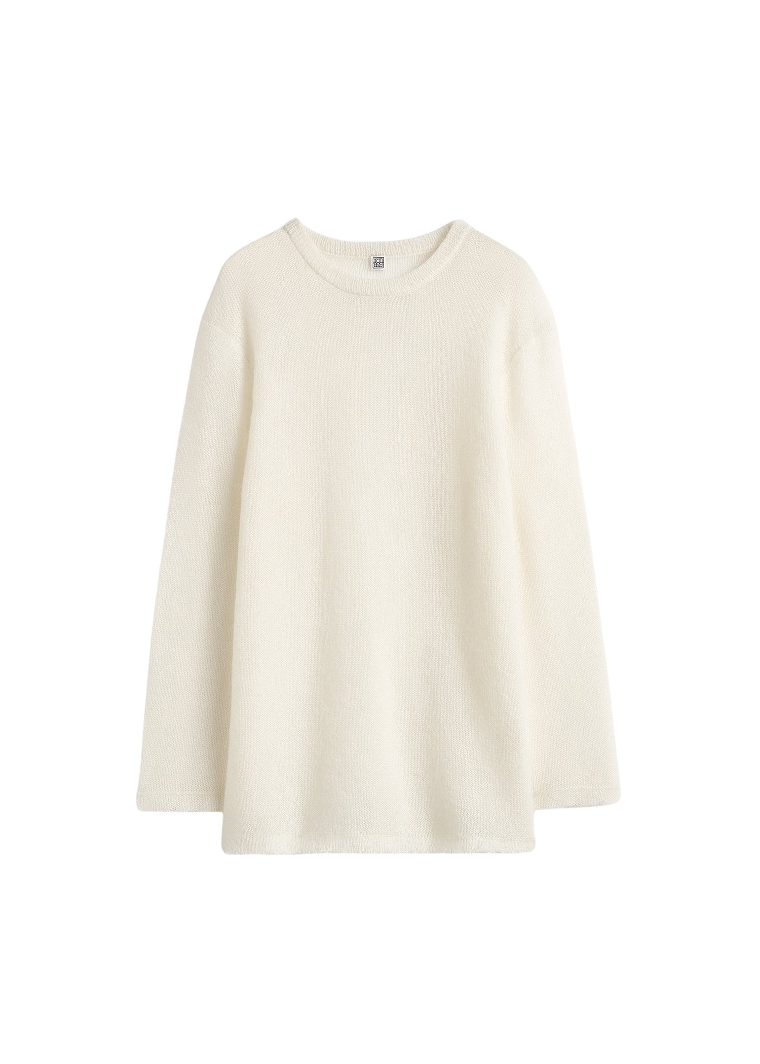 Totême Long open weave knit in Off-white - Knitwear - Scandinavian Minimalist Luxury at Coveti