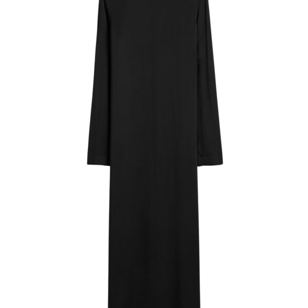Totême Long satin dress in Black - Dresses - Scandinavian Minimalist Luxury at Coveti