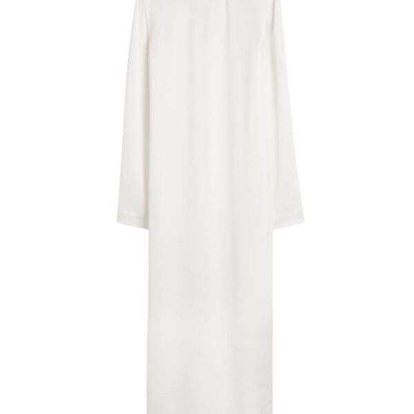 Totême Long satin dress in White - Dresses - Scandinavian Minimalist Luxury at Coveti