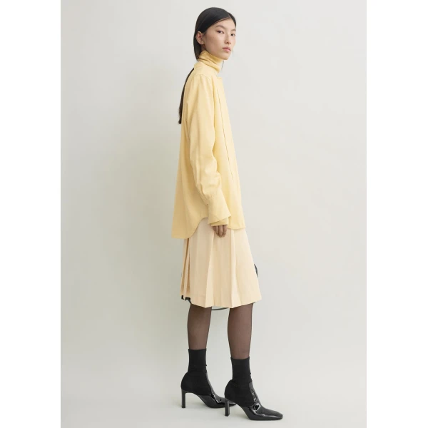 Totême Long scarf blouse in Champagne - Tops - Scandinavian Minimalist Luxury at Coveti