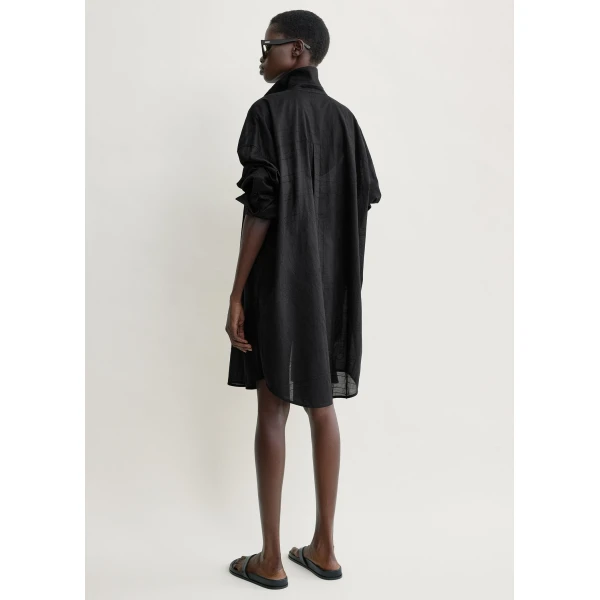 Totême Long summer shirt in Black - Dresses - Scandinavian Minimalist Luxury at Coveti