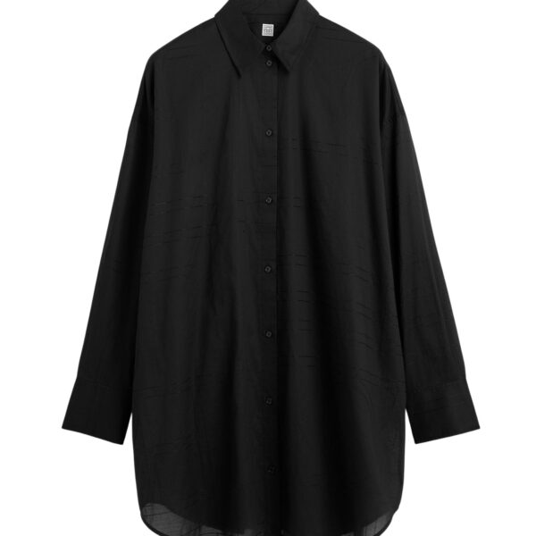 Totême Long summer shirt in Black - Dresses - Scandinavian Minimalist Luxury at Coveti