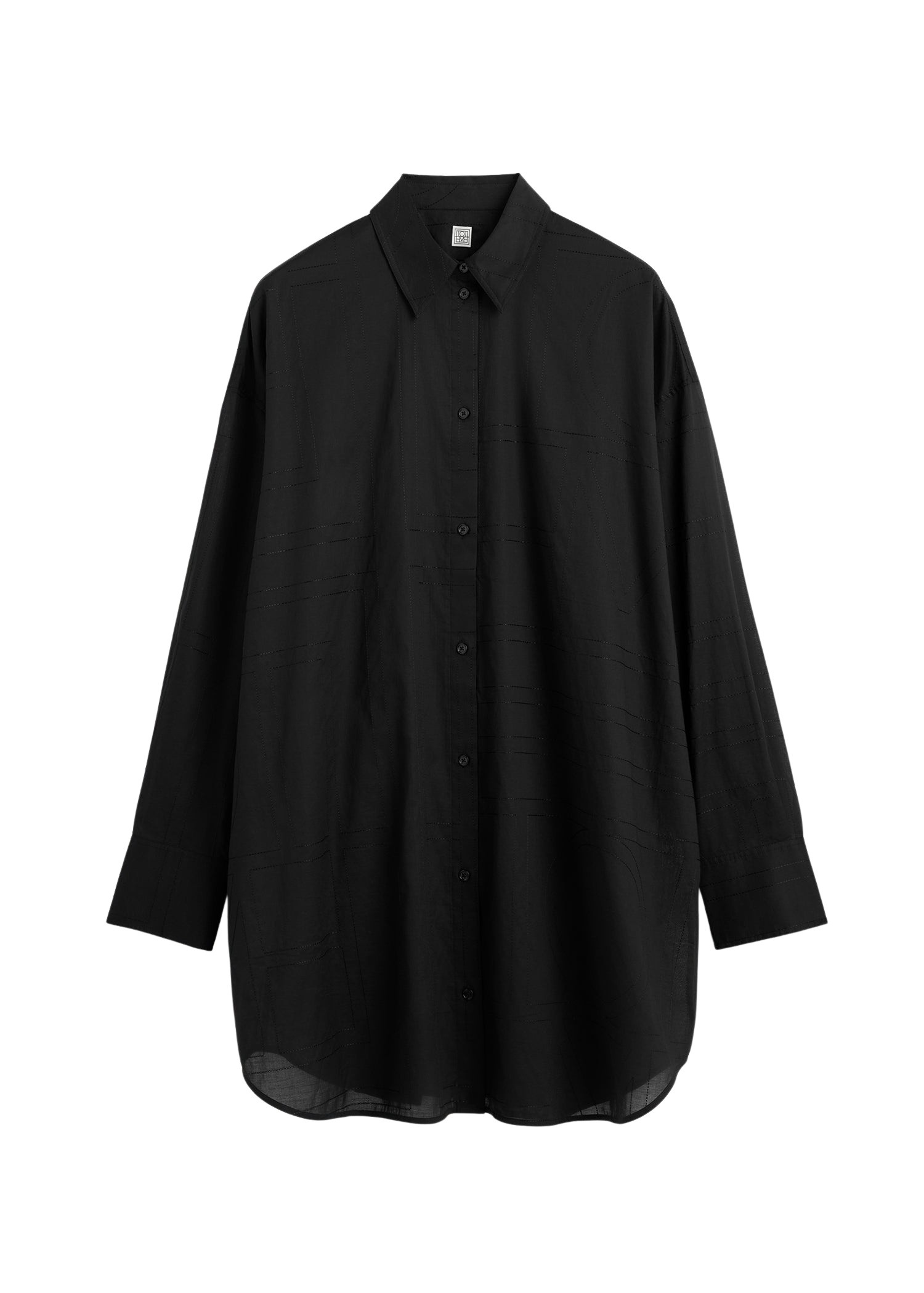 Totême Long summer shirt in Black - Dresses - Scandinavian Minimalist Luxury at Coveti