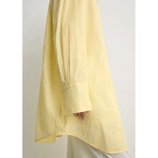 Totême Long summer shirt in Buttercup - Dresses - Scandinavian Minimalist Luxury at Coveti