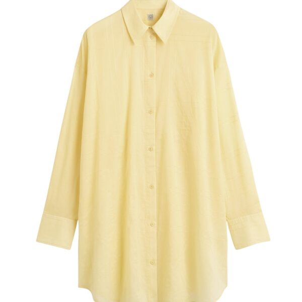 Totême Long summer shirt in Buttercup - Dresses - Scandinavian Minimalist Luxury at Coveti